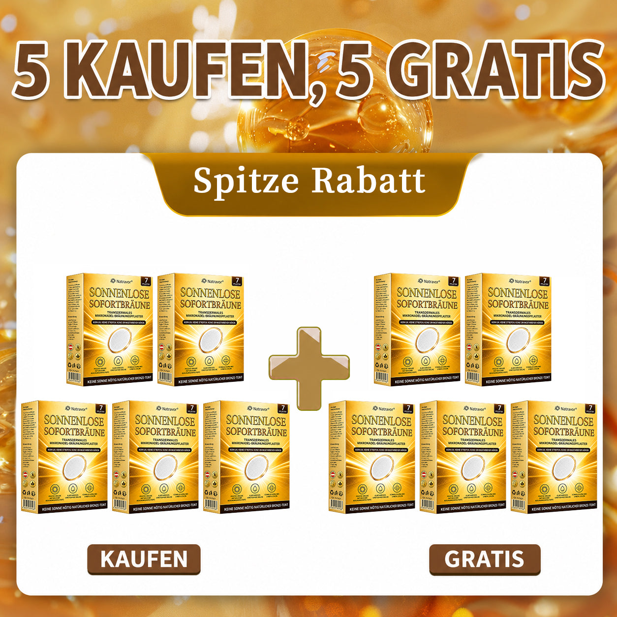 ⭐ 𝗡𝗮𝘁𝗿𝗮𝘃𝗼𝗿® Micronaald-bruiningspleisters: Natuurlijke bronzen glow zonder UV & DHA