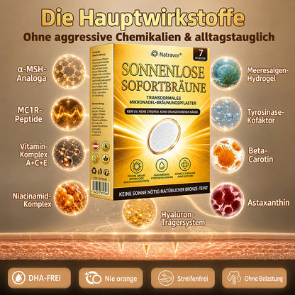 ⭐ 𝗡𝗮𝘁𝗿𝗮𝘃𝗼𝗿® Micronaald-bruiningspleisters: Natuurlijke bronzen glow zonder UV & DHA