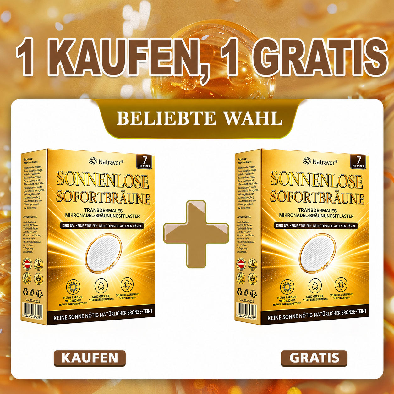 ⭐ 𝗡𝗮𝘁𝗿𝗮𝘃𝗼𝗿® Micronaald-bruiningspleisters: Natuurlijke bronzen glow zonder UV & DHA