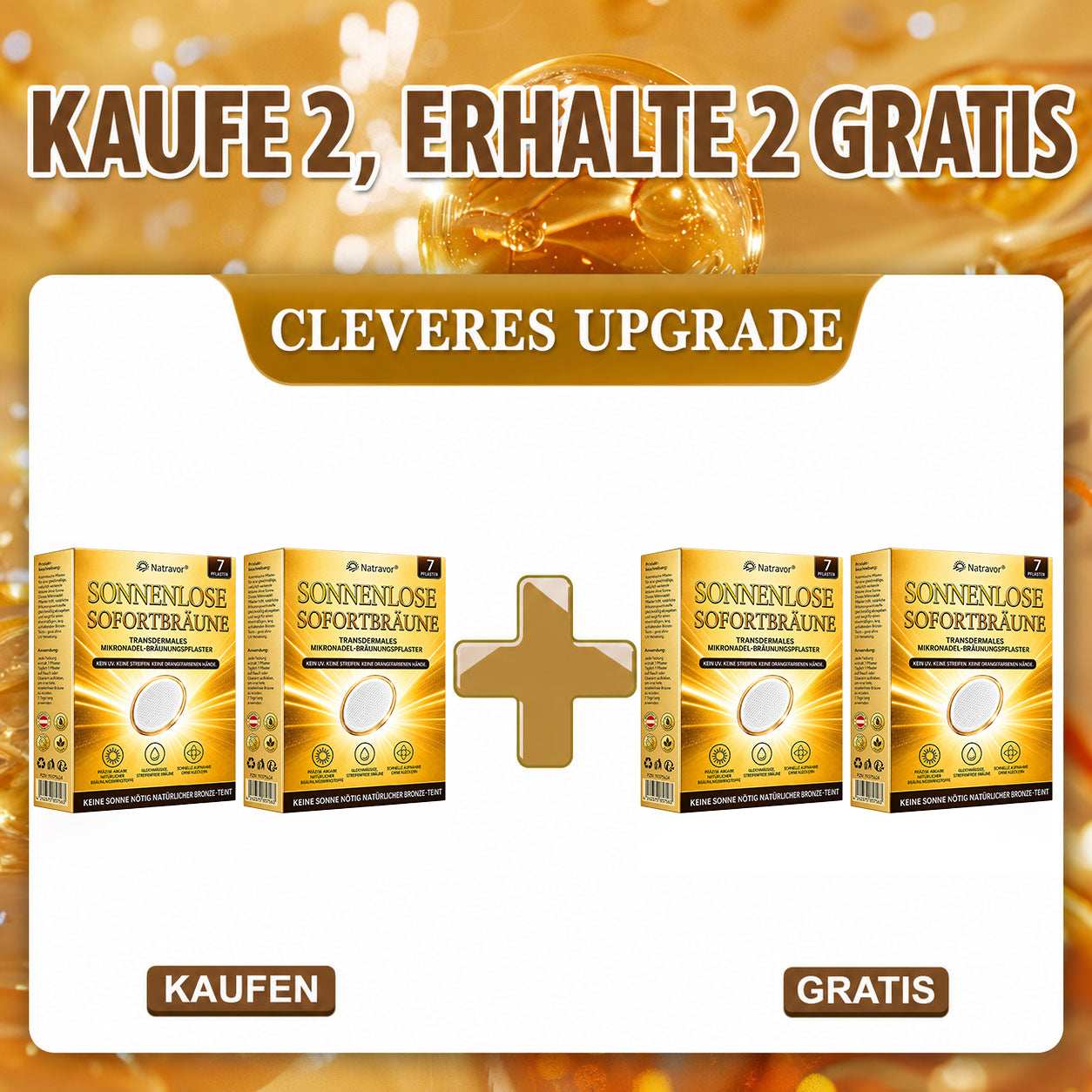⭐ 𝗡𝗮𝘁𝗿𝗮𝘃𝗼𝗿® Micronaald-bruiningspleisters: Natuurlijke bronzen glow zonder UV & DHA