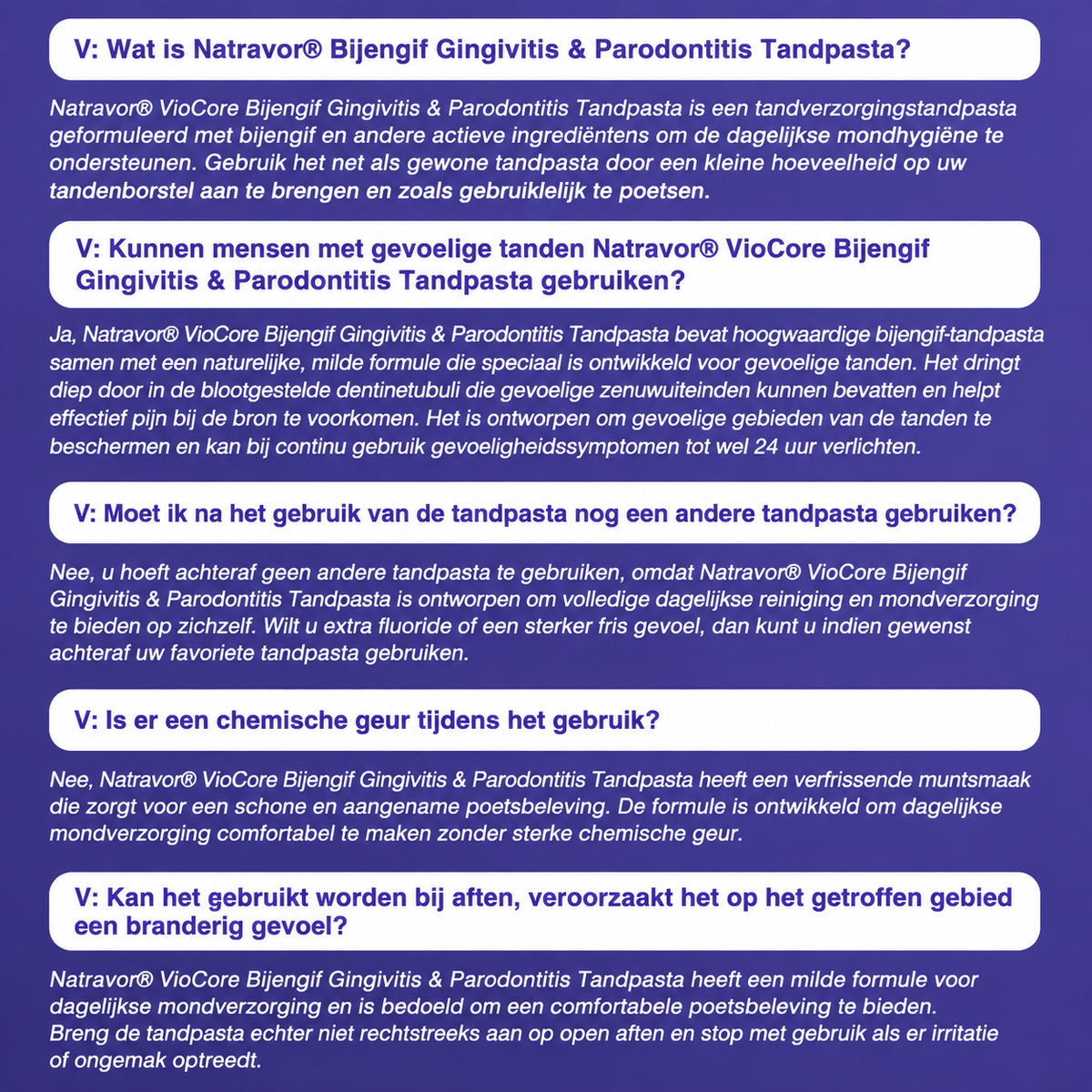 🦷🦷🦷𝐍𝐚𝐭𝐫𝐚𝐯𝐨𝐫® VioCore Bee Venom Gingivitis & Periodontitis Treatment Toothpaste