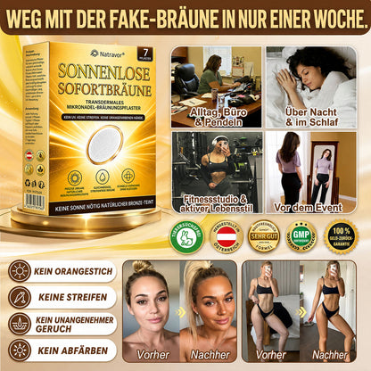 ⭐ 𝗡𝗮𝘁𝗿𝗮𝘃𝗼𝗿® Micronaald-bruiningspleisters: Natuurlijke bronzen glow zonder UV & DHA