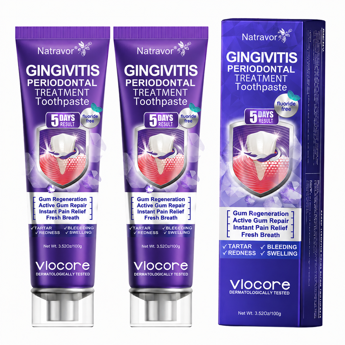 🦷🦷🦷𝐍𝐚𝐭𝐫𝐚𝐯𝐨𝐫® VioCore Bee Venom Gingivitis & Periodontitis Treatment Toothpaste