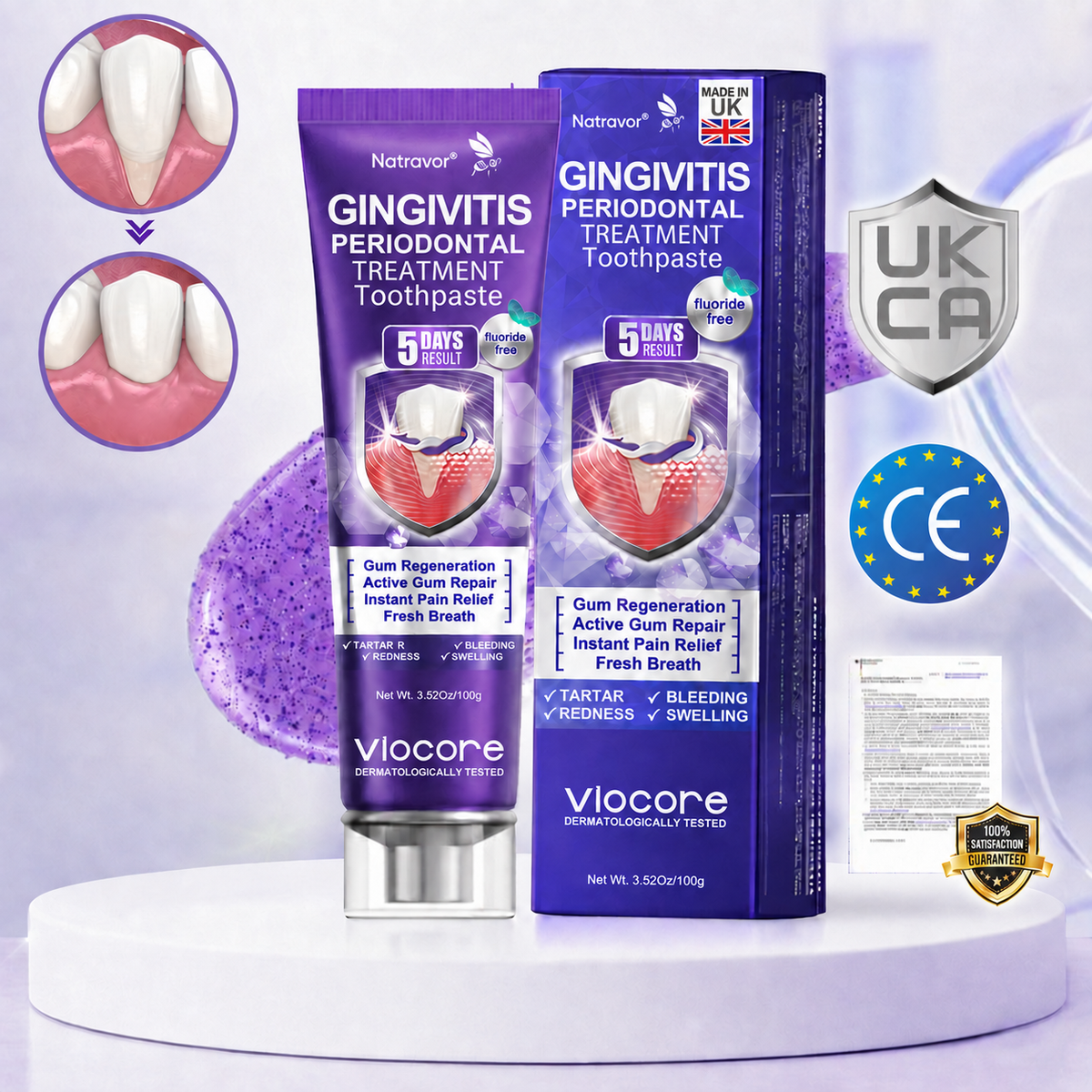 🦷🦷🦷𝐍𝐚𝐭𝐫𝐚𝐯𝐨𝐫® VioCore Bee Venom Gingivitis & Periodontitis Treatment Toothpaste